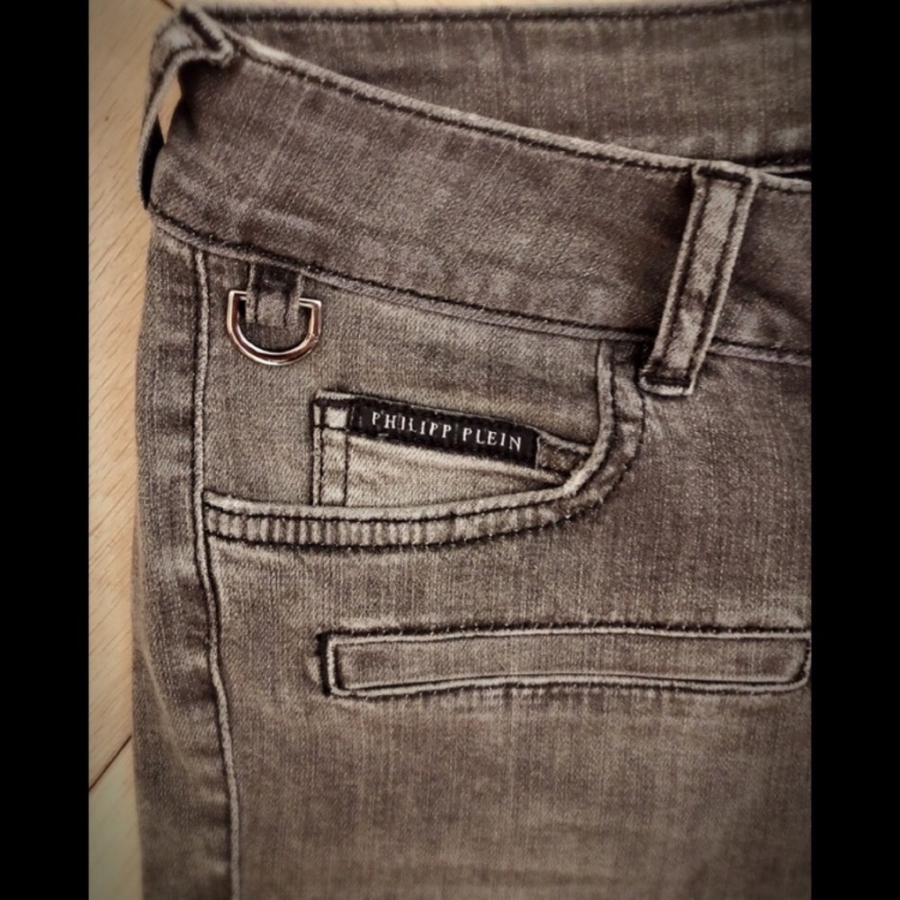 Philipp Plein Grey Moto Jeans - Picture 4 of 8